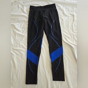 Sweaty Betty Black and Blue Leggings